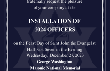2024 Installation of Officers – December 27 @ 7:30 PM